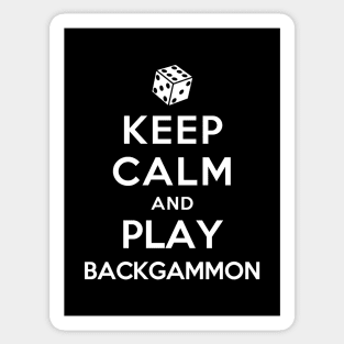 Keep Calm and Play Backgammon Sticker